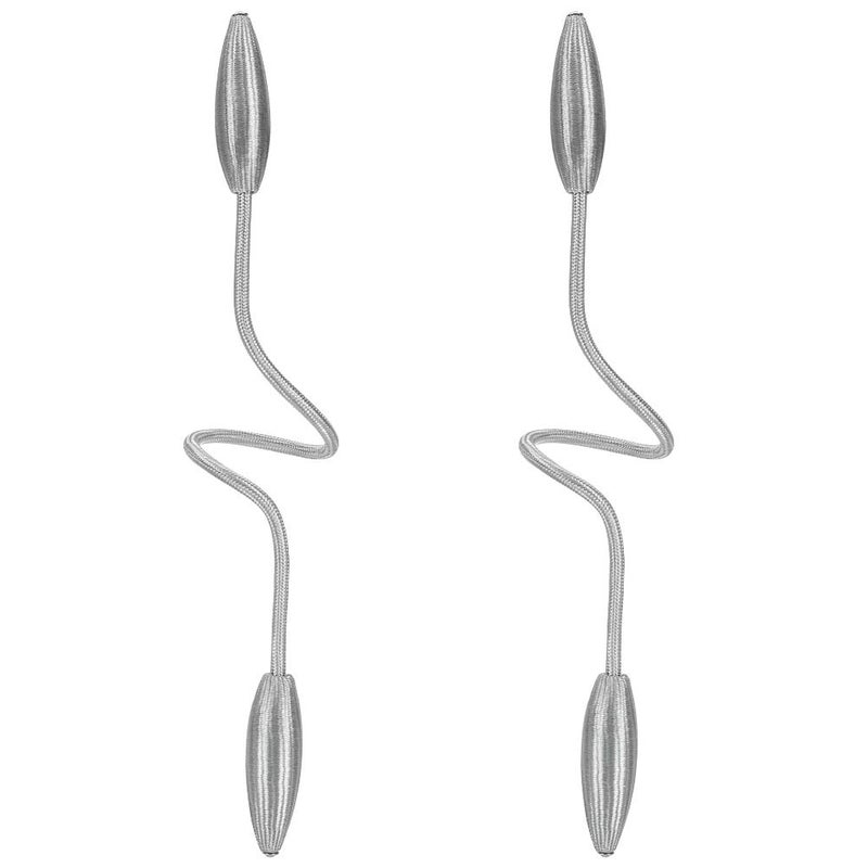 Emoly 2-Pack Curtain Tiebacks Clips Creative Window Drape Twist Tie Backs European Style Custom Made Curtain Holders Decorative (Silver) - Image 5